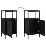vidaXL Tables de chevet 2 Pièces noir 41x31x80 cm bois d’ingénierie