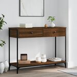 vidaXL Table console chêne marron 100x34 5x75 cm bois d'ingénierie