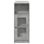 vidaXL Table de bar avec étagères gris béton bois d'ingénierie