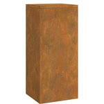 vidaXL Supports pour plantes 3 Pièces Rouillé 24 x 24 x 75 cm