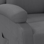 vidaXL Fauteuil inclinable Gris Similicuir