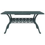 vidaXL Ensemble à manger de jardin 7 Pièces vert aluminium coulé