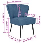 vidaXL Chaise de cocktail vert tissu