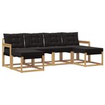 vidaXL Ensemble de canapés d'extérieur 6 pc Blanc et noir