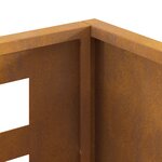 Fire Pit Rectangulaire 50x30x40 cm en Acier Weathering