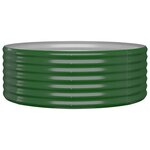 vidaXL Lit surélevé de jardin Acier galvanisé 100x100x36cm Vert