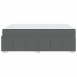 vidaXL Cadre de lit avec matelas Gris foncé 160 x 200 cm tissu
