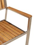 vidaXL Chaise de jardin 2 Pièces Marron Bois de teck massif