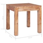 vidaXL Table basse 53x50x50 cm bois d'acajou massif