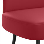 vidaXL Banc rembourré avec dossier Bordeaux 110 x 60 x 76 cm