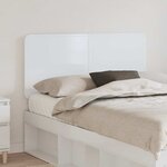 vidaXL Tête de lit Blanc Brillant 135 cm Bois d'ingénierie