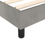 vidaXL Sommier à lattes de lit et matelas Gris clair 140x200cm Velours