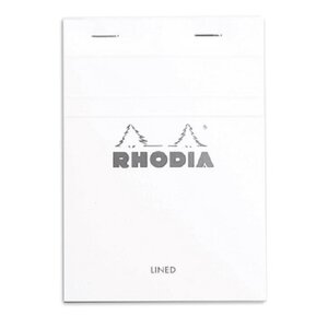 Bloc-Notes Agrafé N°12 White - 8,5x12 cm - Ligné - 80 Feuilles Détachables