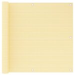 vidaXL Écran de balcon Beige 90x500 cm PEHD