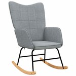 vidaXL Chaise à bascule Gris clair Tissu