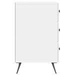 vidaXL Cabinet de chevet avec tiroir Blanc brillant 43 x 41 x 66 5 cm