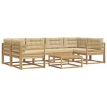 vidaXL Ensemble de canapés d'extérieur 5 pc Blanc et Beige