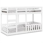 vidaXL Lit superposé Blanc 75x190 cm Bois de pin massif