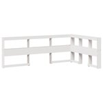vidaXL Lit bibliothèque sans matelas blanc 140x190 cm bois pin massif