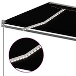 vidaXL Auvent automatique capteur de vent/LED 6x3 m Anthracite