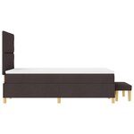 vidaXL Lit à ressorts avec tête de lit Marron foncé 190 x 120 cm tissu