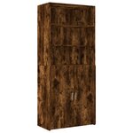 vidaXL Buffet haut chêne fumé 80x42 5x249 cm bois d'ingénierie