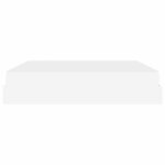 vidaXL Cadre de lit avec matelas Blanc pur 200 x 200 cm Faux cuir