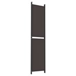 vidaXL Cloison de séparation 5 panneaux Marron 250x220 cm Tissu