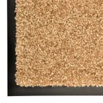 vidaXL Paillasson lavable Crème 90x120 cm