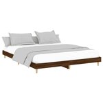 vidaXL Cadre de lit sans matelas chêne marron 200x200 cm