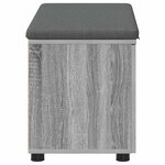 vidaXL Banc d'entrée avec coussin Gris Sonoma 80 x 46 x 46 cm