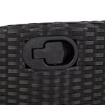 vidaXL Ensemble à manger de jardin coussins 5Pièces Noir Résine tressée