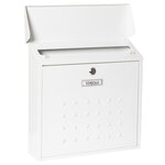 Boîte aux Lettres en Acier  Premium Maxi E5611  Grande capacité  Blanc