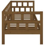 vidaXL Lit de jour marron miel bois de pin massif 80x200 cm