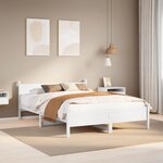 vidaXL Cadre de lit sans matelas blanc 120x190 cm bois de pin massif
