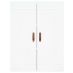 vidaXL Buffet haut Blanc 69 5x34x180 cm Bois d'ingénierie