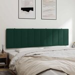 vidaXL Coussin de tête de lit Hanko vert foncé 180 cm velours