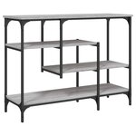 vidaXL Table console avec étagères sonoma gris 100x35x75 cm
