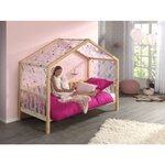 Dallas Lit ZH 90X200cm Naturel + Matelas Basic Cool 200x90cm epaisseur 10cm