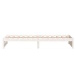 vidaXL Cadre de lit Blanc Bois massif 90x190 cm Simple