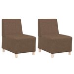 vidaXL Unité de Sofa Modulaire Sans Accoudoirs 2 Pièces Marron