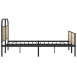 vidaXL Cadre de lit en métal sans matelas chêne fumé 160x200 cm