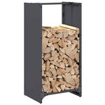 vidaXL Portant de bois chauffage anthracite 40x30x80 cm