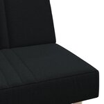 vidaXL Canapé-lit en forme de L noir 255x140x70 cm tissu