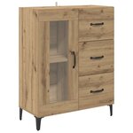 vidaXL Haut Armoire Montage mural Chêne artisanal 69 5 x 34 x 180 cm