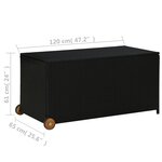 vidaXL Boîte de rangement de jardin noir 120x65x61 cm résine tressée