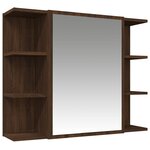 vidaXL Ensemble d'armoires de salle de bain 3 Pièces chêne marron
