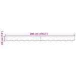 vidaXL valence d'auvent pour cadre de 3 m gris clair 2.8x0.2 m