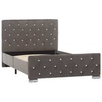 vidaXL Cadre de lit sans matelas gris velours 100x200 cm