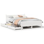 vidaXL Cadre de lit sans matelas blanc 120x200 cm bois de pin massif
